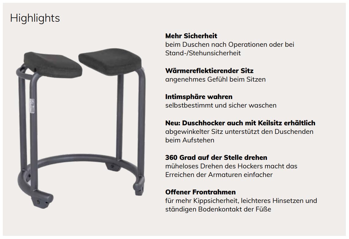 saljol-duschhocker-mit-geneigtem-keilsitz-drehbar-silber-bis-150-kg image 4