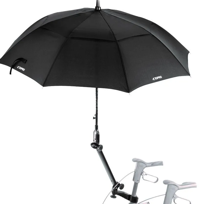 topro-troja-schirm-schwarz-100-cm-mit-multifunktionsarm image 1