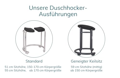 saljol-duschhocker-mit-geneigtem-keilsitz-drehbar-silber-bis-150-kg image 7