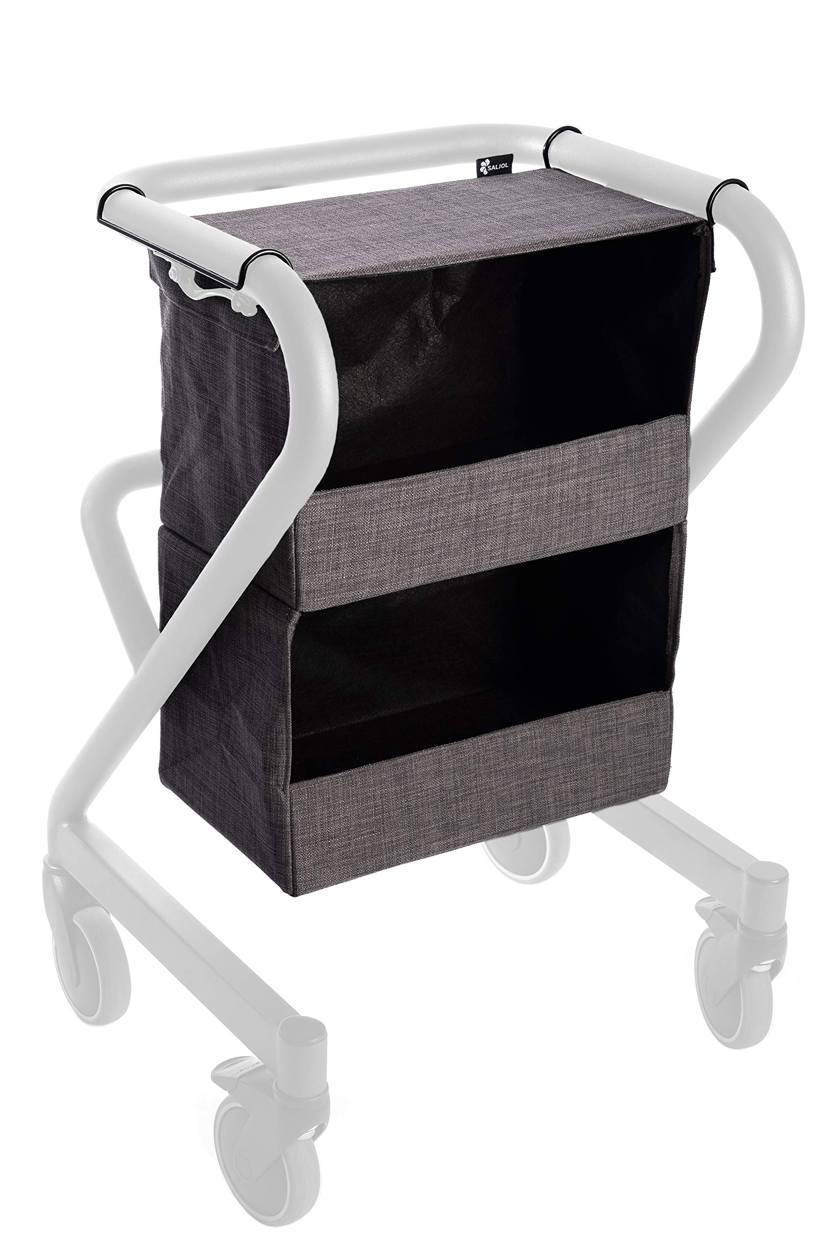 saljol-nachttischkasten-zubeh-r-f-r-wohnraumrollator-webstoff-grau-20-kg image 1